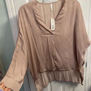 Blush Silk Blouse by Glam NWT